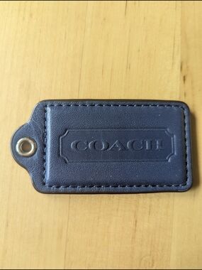 NOT FOR SALE Coach Indigo Leather Hang Tag Bag Charm